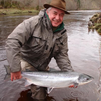 18lbs Spring salmon, Palamore Island pool on Altyre, River Findhorn