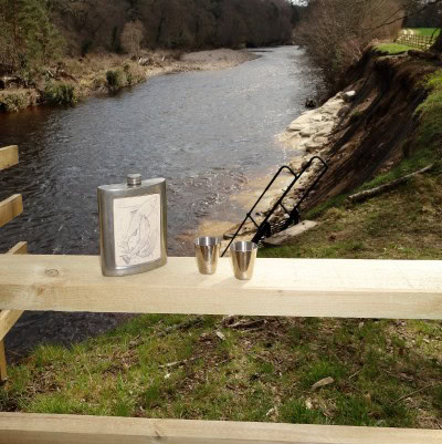A wee dram by the river Findhorn! 