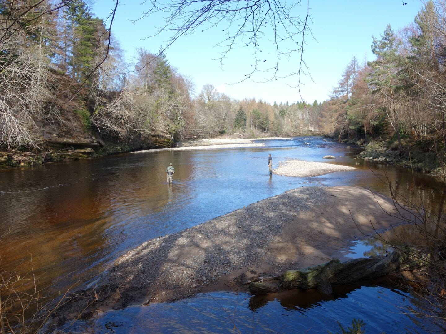 Eugene Burzler casts a fly over the Roehillock pool on Altyre Estate, River Findhorn.