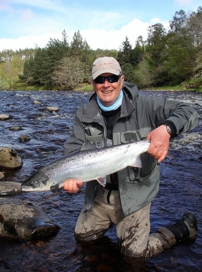 Spring salmon, Princess pool on Glenferness, River Findhorn. 