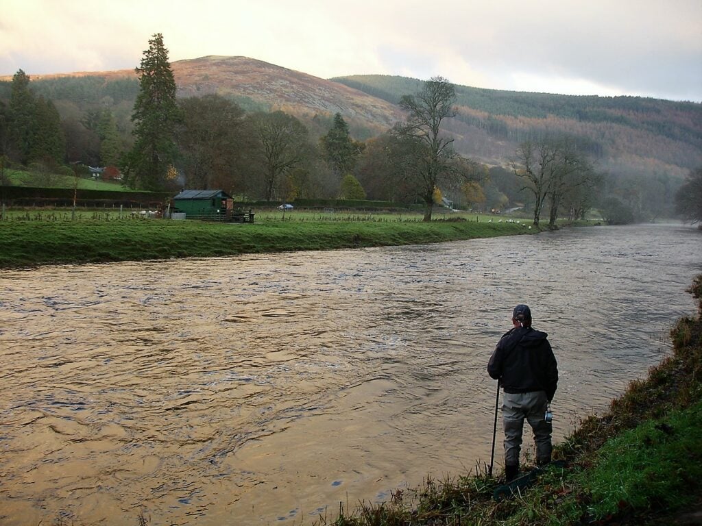 A view of the Birkie Pool at Scrogbank, a prime spot for salmon fishing.
