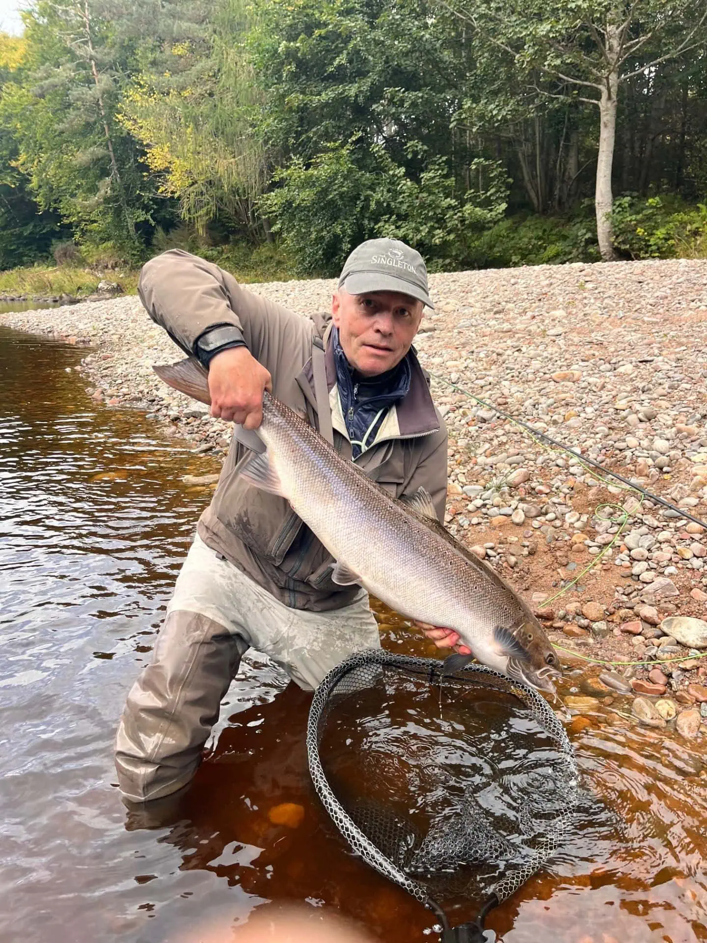 17lb summer run salmon caught at Altyre Estate - guided salmon fishing in Scotland with Ian Neale, The Speycaster