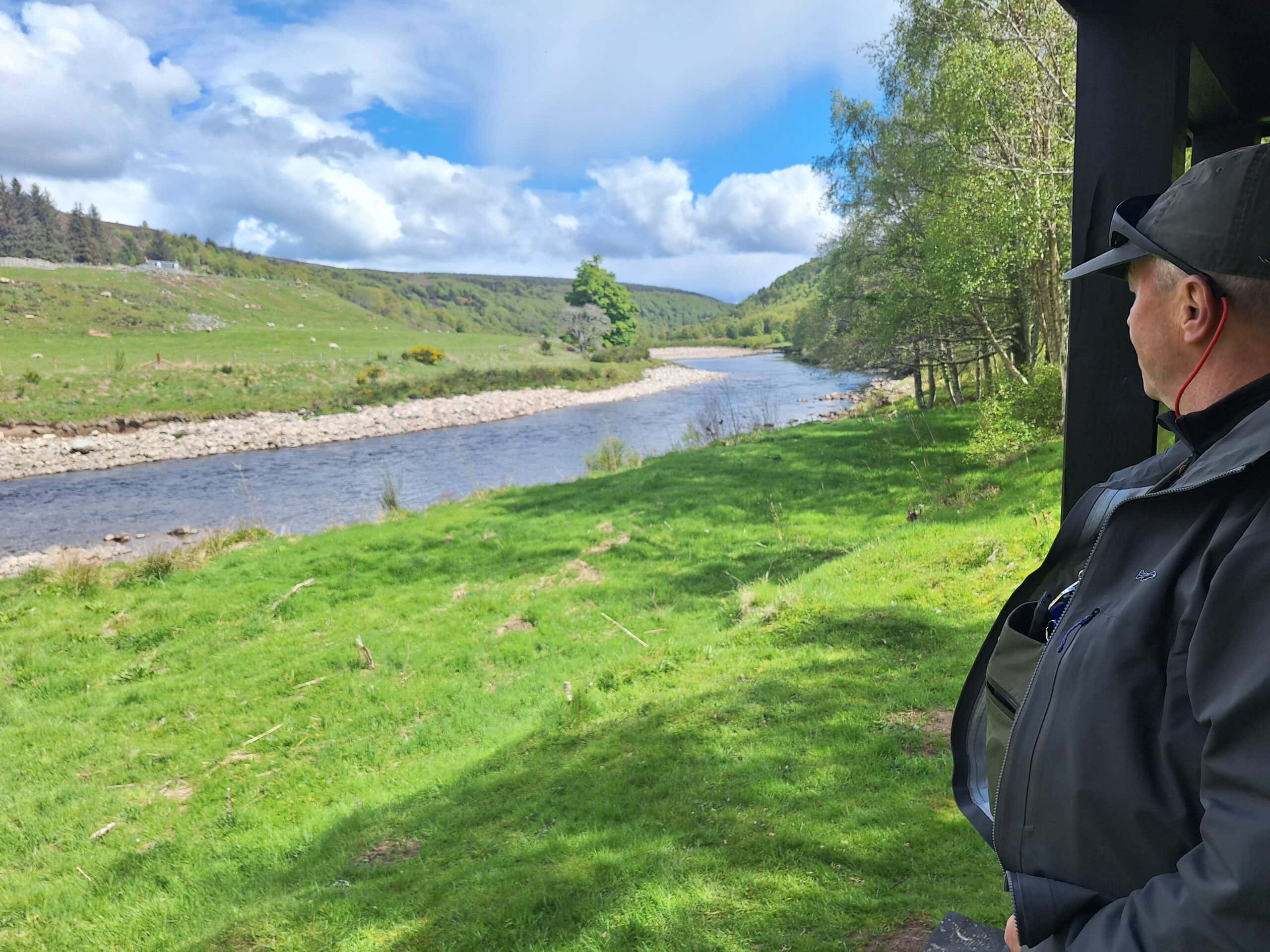 View from the fishing hut at Drynachan, River Findhorn